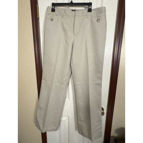 Eddie Bauer Khaki Pants‎ Wrinkle Resistant Cotton Blend Size 12 - Picture 1 of 3